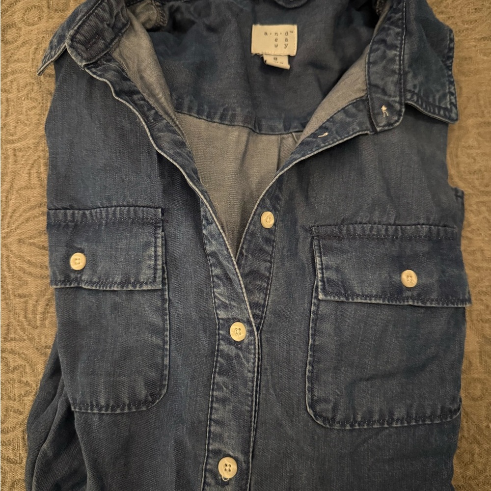 a new day Blue Button Down Shirt